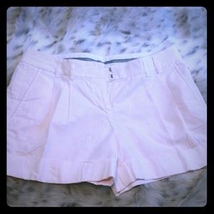 Extremely subtle pink floral print shorts